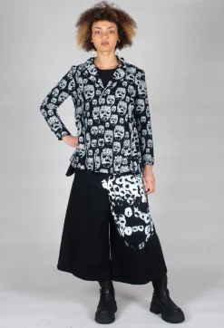 Statement Print Top in Black