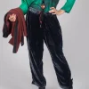Still Velvet Trousers in Dark Night