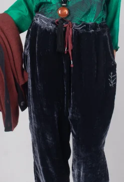 Still Velvet Trousers in Dark Night