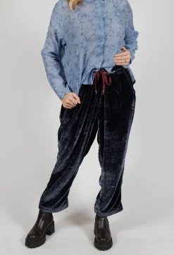 Still Velvet Trousers in Dark Night