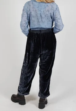 Still Velvet Trousers in Dark Night