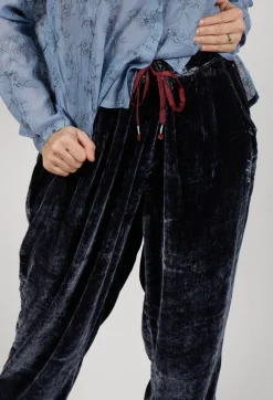 Still Velvet Trousers in Dark Night