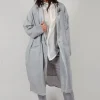 Stitch Cotton Overcoat in Original Grey