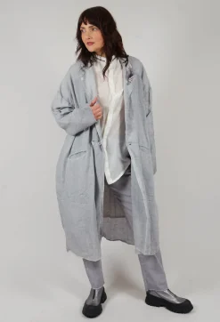 Stitch Cotton Overcoat in Original Grey