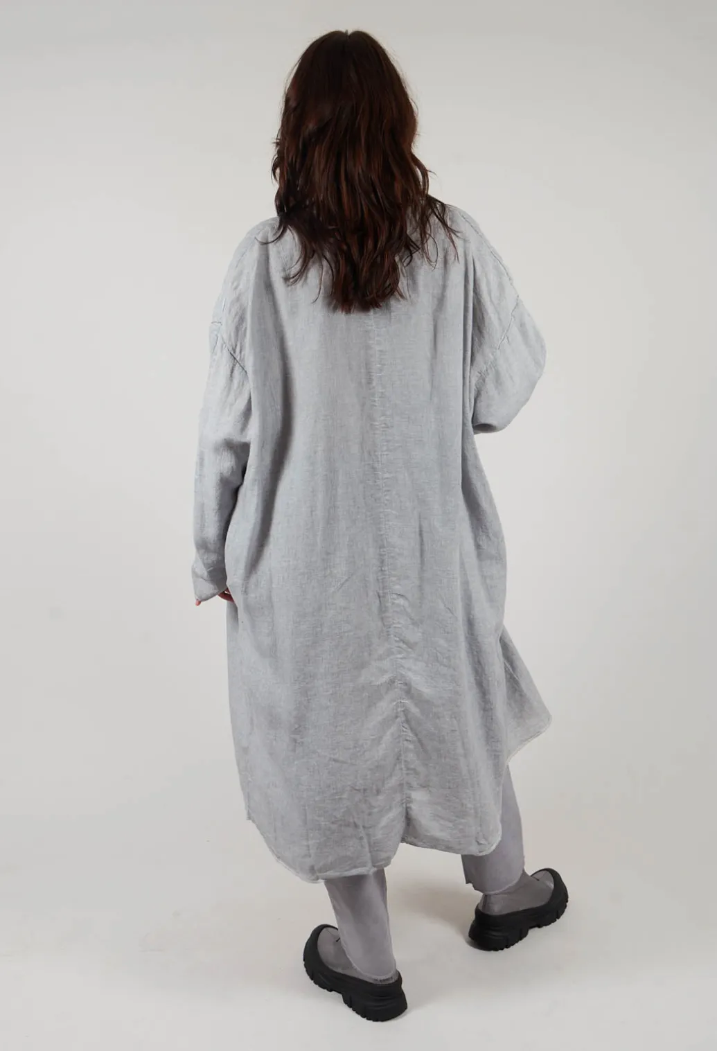 Stitch Cotton Overcoat in Original Grey