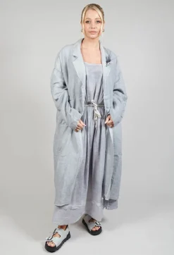 Stitch Cotton Overcoat in Original Grey