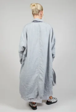 Stitch Cotton Overcoat in Original Grey