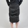 Stitch Pencil Skirt in Coal Cloud