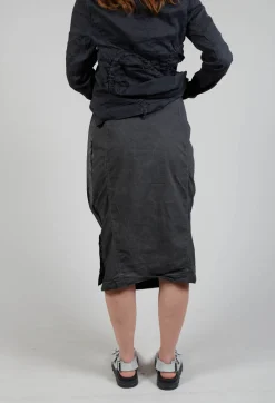 Stitch Pencil Skirt in Coal Cloud