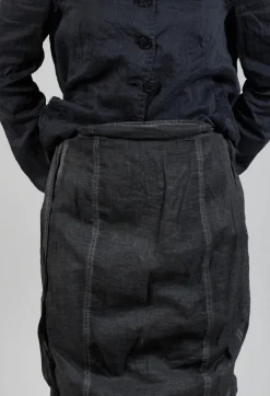 Stitch Pencil Skirt in Coal Cloud
