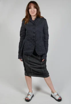 Stitch Pencil Skirt in Coal Cloud