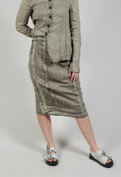 Stitch Pencil Skirt in Hay Cloud