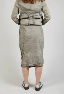 Stitch Pencil Skirt in Hay Cloud