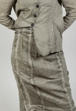 Stitch Pencil Skirt in Hay Cloud