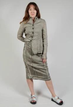 Stitch Pencil Skirt in Hay Cloud
