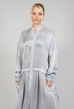 Stitch Smock Dress in Original Grey