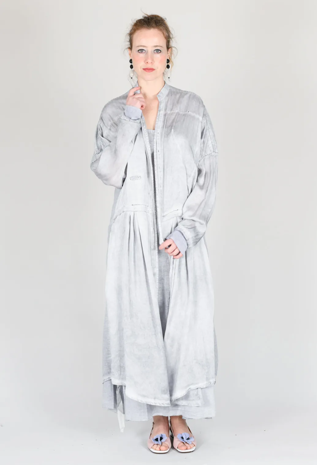 Stitch Smock Dress in Original Grey