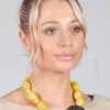 Stone Necklace in Yellow