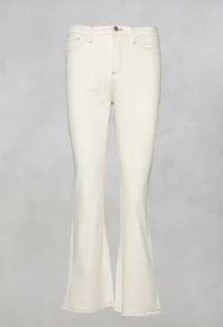 Straight Leg Beige Jeans