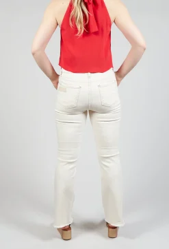 Straight Leg Beige Jeans