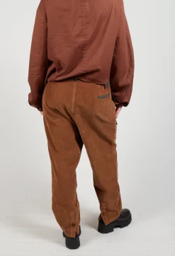 Straight Leg Cord Trousers in Brown