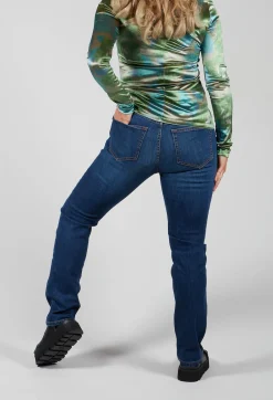 Straight Leg Denim Jeans in Blue