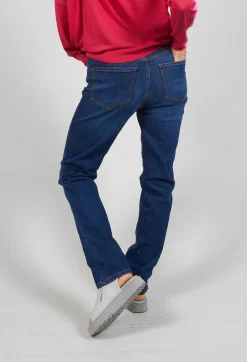 Straight Leg Denim Jeans in Blue
