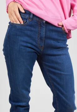 Straight Leg Denim Jeans in Blue