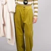 Straight Leg Ribbed Trouser in Cedro