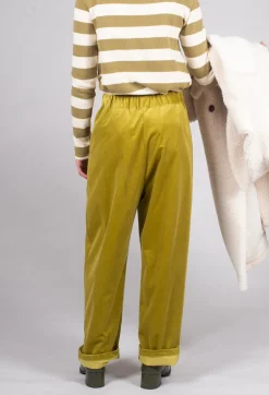 Straight Leg Ribbed Trouser in Cedro