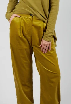 Straight Leg Ribbed Trouser in Cedro