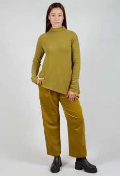 Straight Leg Ribbed Trouser in Cedro