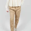 Straight Leg Trousers in Beige