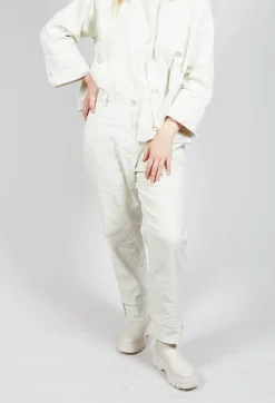 Straight Leg Trousers in Chalk
