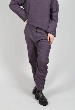 Straight Leg Trousers in Melanzana