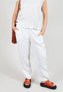 Straight Leg Trousers in White