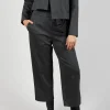 Straight Leg Trousers in Antracite Melange