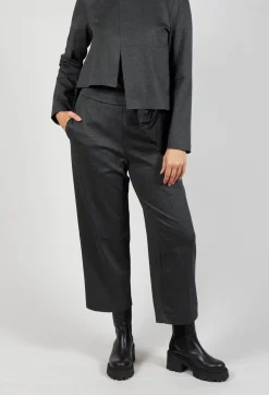 Straight Leg Trousers in Antracite Melange
