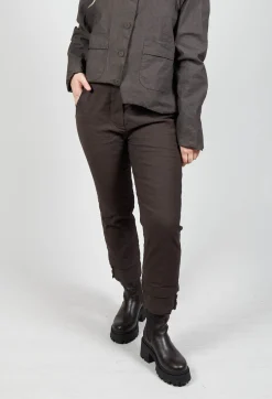 Straight Leg Trousers in Ebano