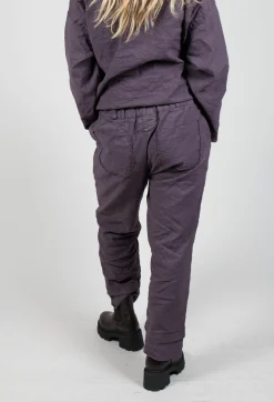 Straight Leg Trousers in Melanzana