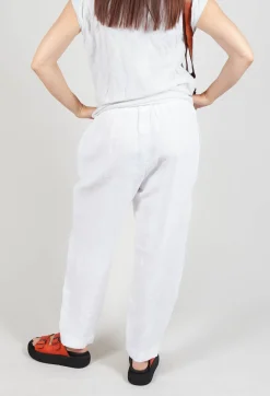 Straight Leg Trousers in White
