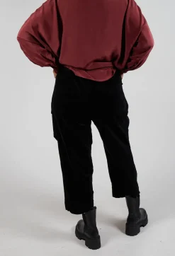 Straight Leg Trousers in Black