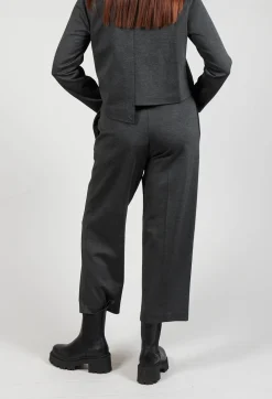 Straight Leg Trousers in Antracite Melange