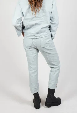 Straight Leg Trousers in Ghiaccio