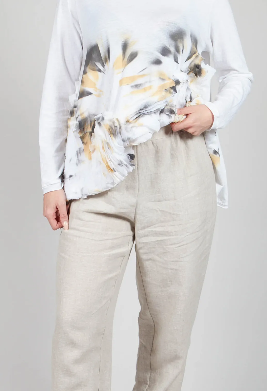 Straight Leg Trousers in Beige
