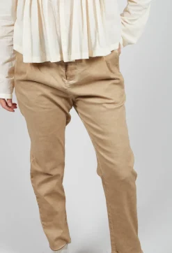 Straight Leg Trousers in Beige