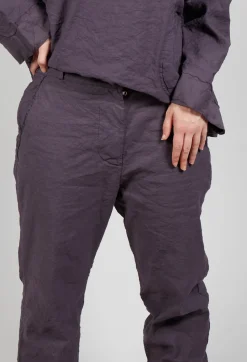 Straight Leg Trousers in Melanzana