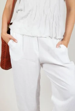Straight Leg Trousers in White