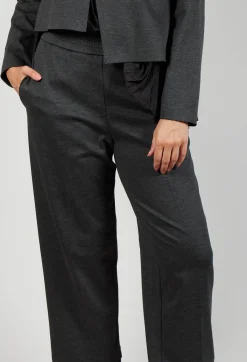Straight Leg Trousers in Antracite Melange