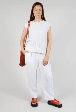 Straight Leg Trousers in White